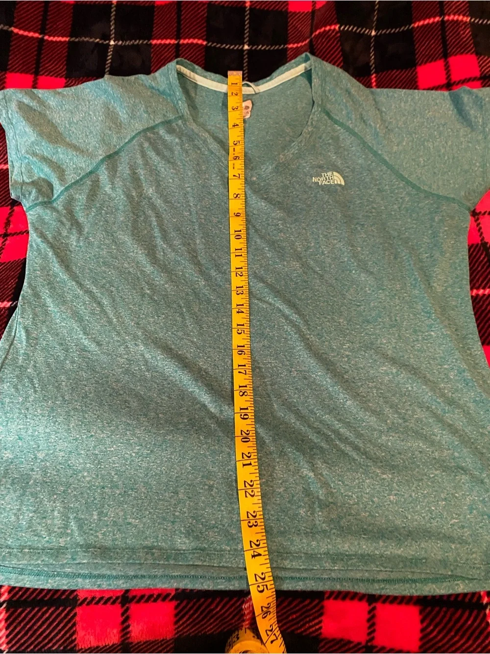 The North Face Teal V-Neck Short Sleeve Tee - Picture 9 of 11